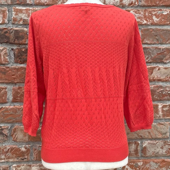 Divided by H&M orange cardigan with scalloped neckline / 8 / Excellent condition - Picture 5 of 6
